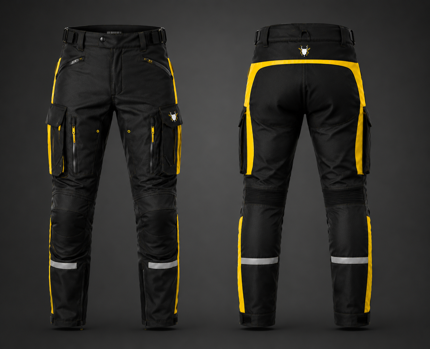 Archaic Storm Yellow CE Armoured Waterproof Motorcycle Touring Suit