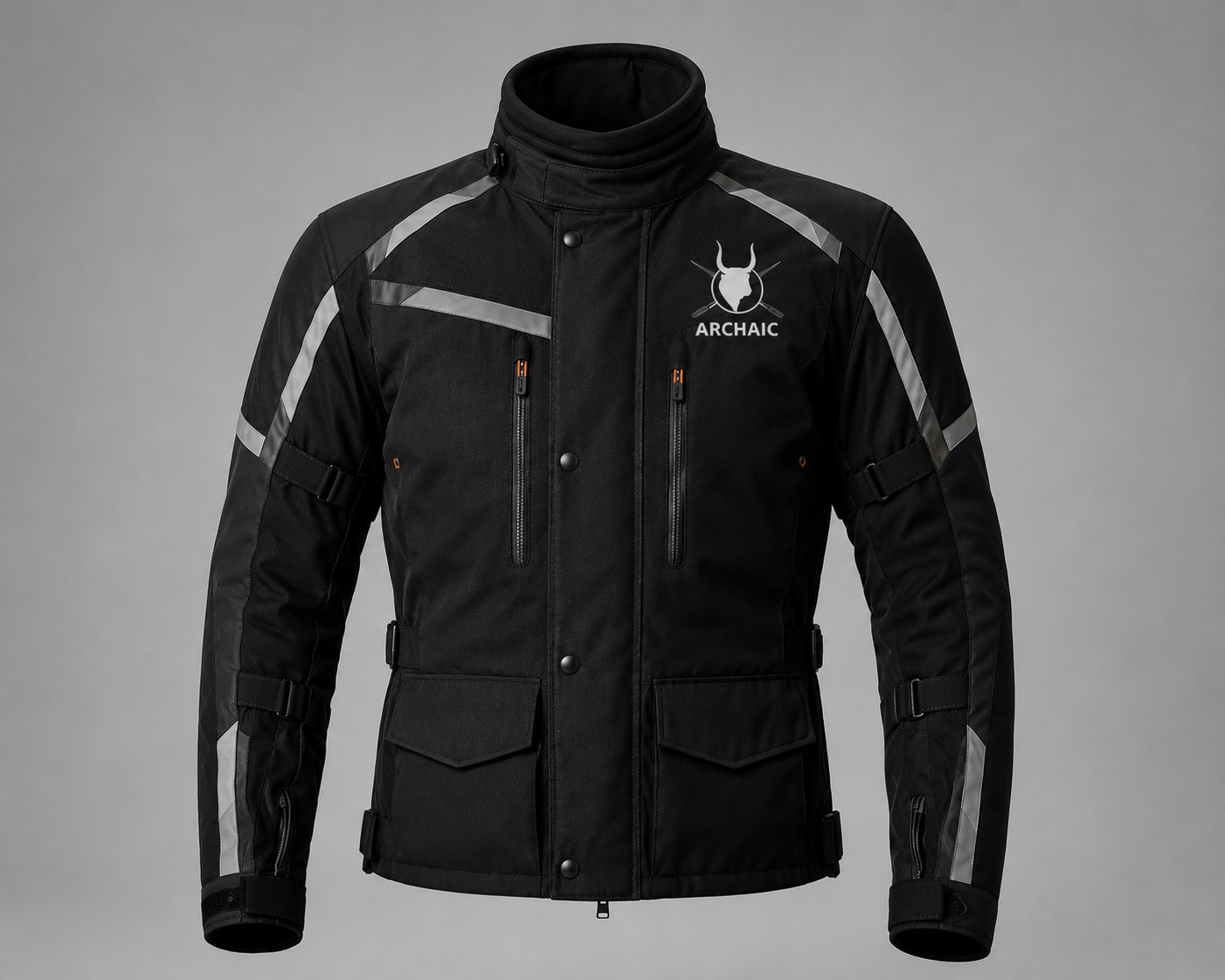 Archaic Storm Black CE Armoured Waterproof Motorcycle Touring Suit